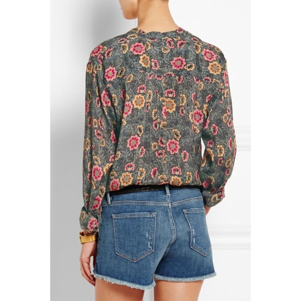 💕ISABEL MARANT ETOILE💕 Silena Flowers Blouse ~ Faded Black EU 44 - Picture 5 of 16